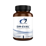 A Supplement container with the name Dim-Evail by Designs for Health.