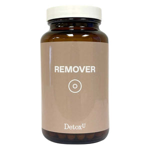 A Supplement container with the name Remover by Detox U.