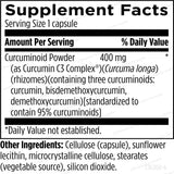 Text describing the ingredients: Curcuminoid Powder. 