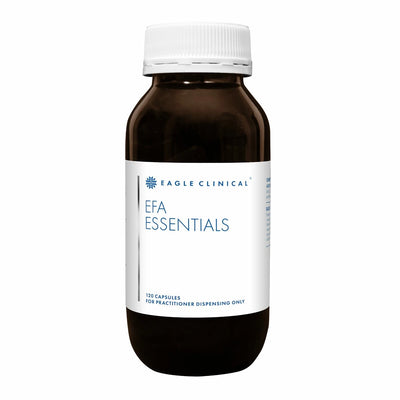 A Supplement container with the name EFA Essentials by Eagle Cliniical.