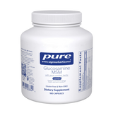 A Supplement container with the name Glucosamine MSM with joint comfort herbs by Pure Encapsulations.
