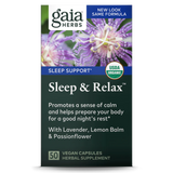 A box with the name Sleep & Relax by Gaia Herbs