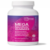 A Supplement container with the name MegaSporeBiotic Gummies by Microbiome Labs.