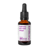 A Supplement bottle with the name Hydroxy B12 100 drops by Therapure.
