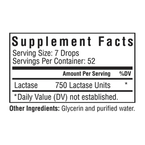 Ingredients: Lactase 750 Lactase Units.