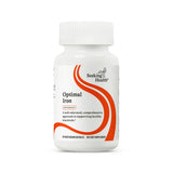 A Supplement container with the name Optimal Iron with Cofactors by Seeking Health.