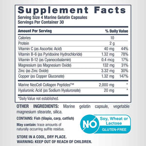 Supplement facts for Marine Collagen by NeoCell