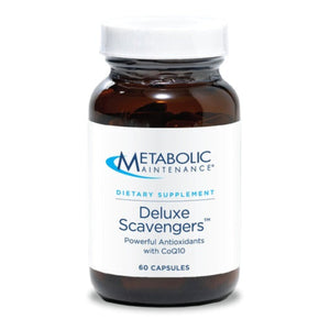 A Supplement container with the name Deluxe Scavengers by Metabolic Maintenance.