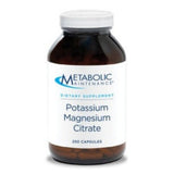 A Supplement container with the name Potassium Magnesium Citrate by Metabolic Maintenance.