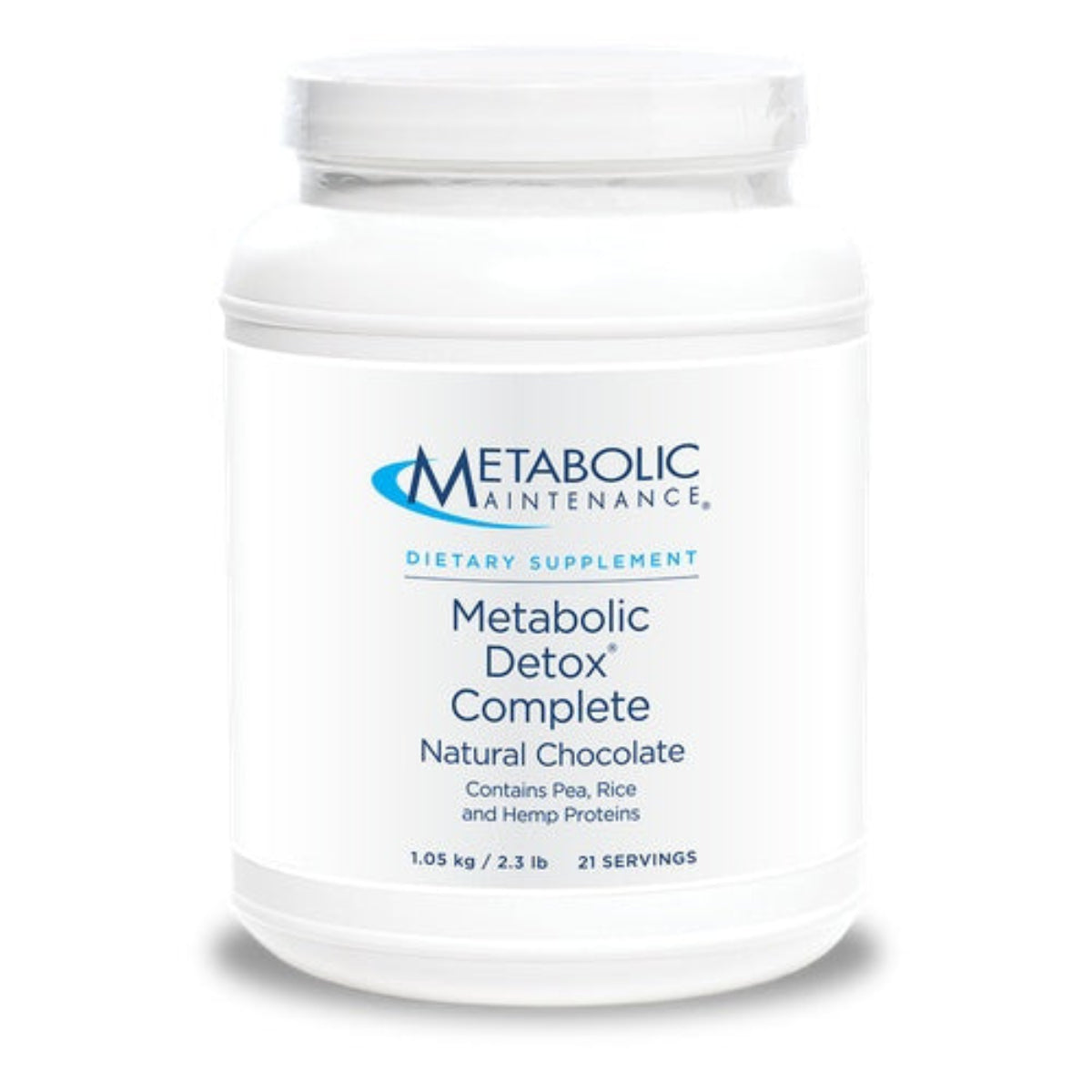 A Supplement container with the name Metabolic Detox Complete (Natural Chocolate) by Metabolic Maintenance