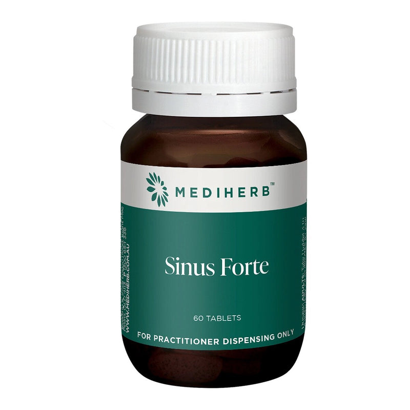 A Supplement container with the name Sinus Forte by Mediherb.