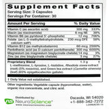 Ingredients: Vitamin C, B6, B12, Niacin, Folate, Pantothenic acid, Magnesium, Zinc.