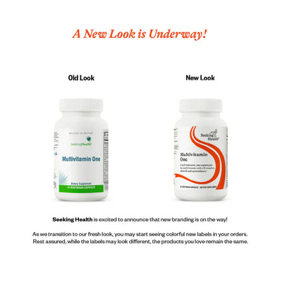 Seeking Health Mulitvitamin One new look, old look 