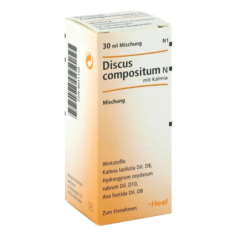 A Supplement container with the name Discus Compositum N mit Kalmia by Heel.