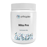 A Supplement container with the name Mito Pro by Orthoplex White.