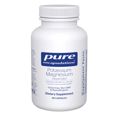 A Supplement container with the name Potassium Magnesium (90 Caps) by Pure Encapsulations.
