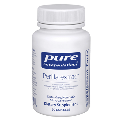 A Supplement container with the name Perilla Extract by Pure Encapsulations.