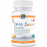 A Supplement container with the name DHA Junior (Softgels) by Nordic Naturals.