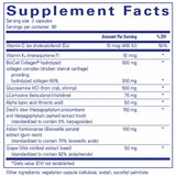 Ingredients: Vitamin K2, BioCell Collagen, Glucosamine, L-Carnosine, Alpha Lipoic acid, Devil's daw. Indian frankincense, Grape etract.