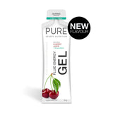 A Supplement container with the name Fluid Energy Gel (Cherry 
Juice + 30g Caffeine) by pure Sports Nutrition.