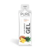 A Supplement container with the name Fluid Energy Gel (Pineapple Juice) by pure Sports Nutrition.