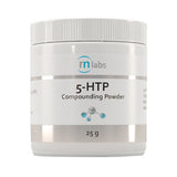 Image of a white supplement bottle that says 5-HTP Compounding powder 25g Rn Labs 
