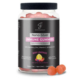 A Supplement container with the name Nano-Silver Immune Gummies by SilverCeuticals.