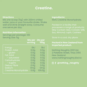 Ingredients: Creatine Monohydrate