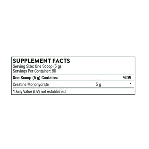 Ingredients including Creatine Monohydrate.