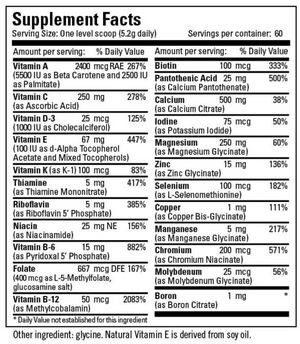Vitamin/Mineral Base Powder