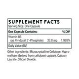 Ingredients including Vitamin B6, Pyridoxal 5 Phosphate, P5P.