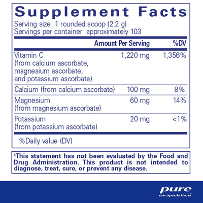 Ingredients: Vitamin C, Calcium, Magnesium, Potassium.