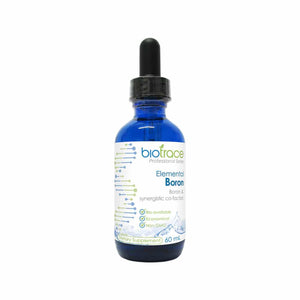 A Supplement container with the name Boron by BioTrace. 