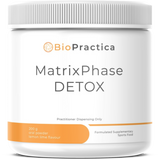 A Supplement container with the name MatrixPhase Detox by Bio Practica.