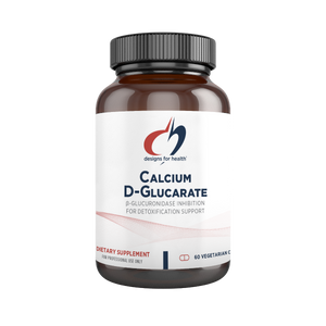 A Supplement container with the name Calcium D-Glucarate by Designs  for Health.