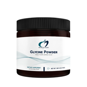 A Supplement container with the name Glycine Powder by Designs for Health.