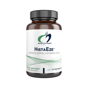 A Supplement container with the name HistaEze by Designs for Health.