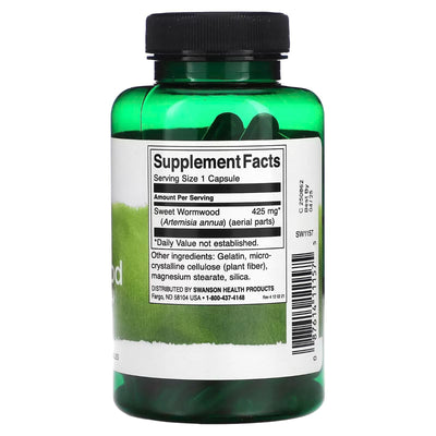 Text describing the ingredients: Sweet Wormwood 42mg. 