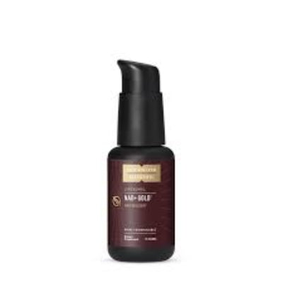 A Supplement bottle with the name Nad + Gold (30mls) by Quicksilver.