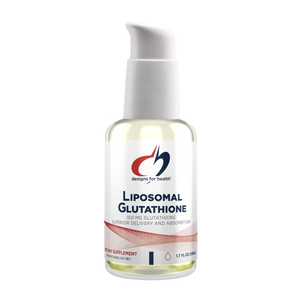 A Supplement container with the name Liposomal Glutathione (US) by Designs for Health.