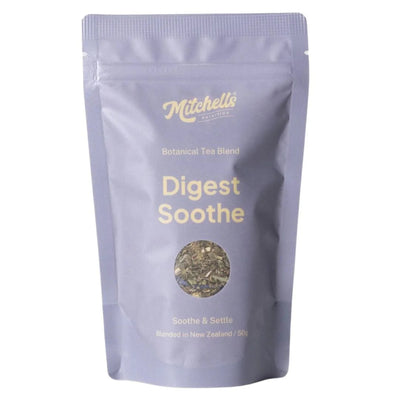 A Supplement Pouch with the name Digest Soothe by Mitchell's Nutrition.