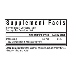 Ingredients: Magnesium (as Di-Magnesium Malate) (Albion)