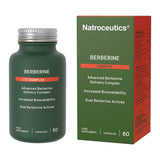 An image of a green bottle that says berberine complex advanced berberine delivery complex increased bio availability dual berberine actives 60 caps 
