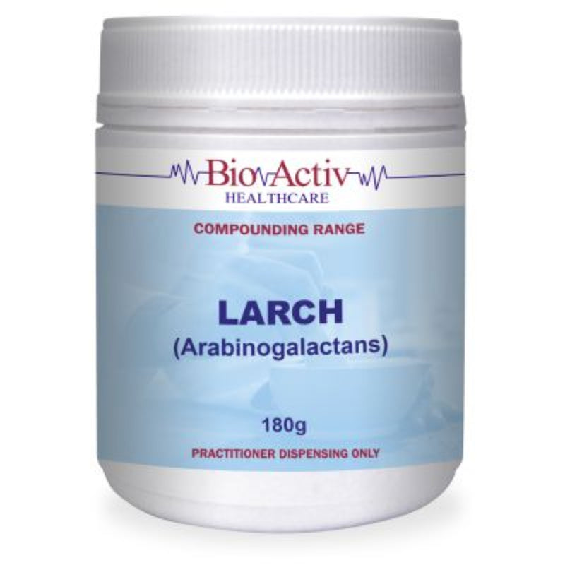 A Supplement container with the name Larch (Arabinogalactans) by Bio-Activ.