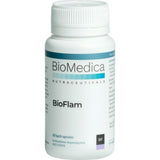 A Supplement container with the name BioFlam (60 caps) by BioMdeica.