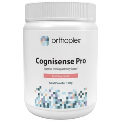 A Supplement container with the name Cognisense Pro by Orthoplex.