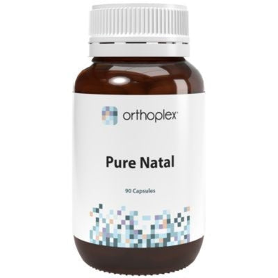 A Supplement container with the name Pure Natal (90 Caps) by Orthoplex White