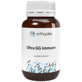 A Supplement container with the name Ultra GG Immune (60 Caps) by Orthoplex White. 