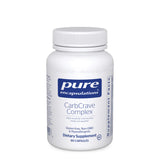 A Supplement container with the name CarbCrave Complex by Pure Encapsulations.