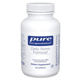 A Supplement container with the name Daily Stress Formula by Pure Encapsulations.